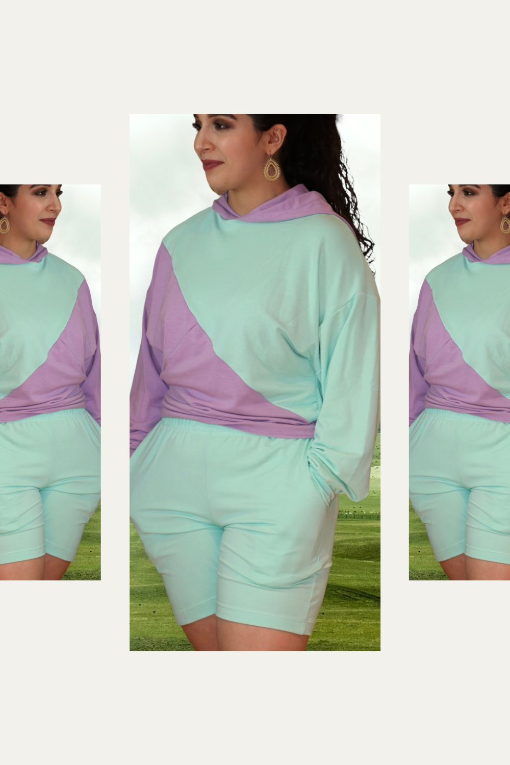 BICOLOR SHORT SET
