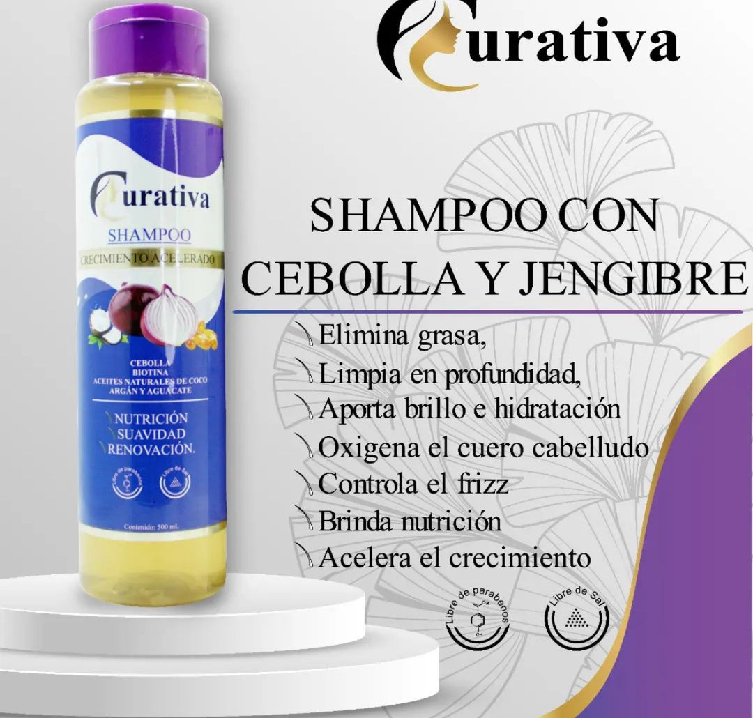 Shampoo with Onion and Ginger Curativa