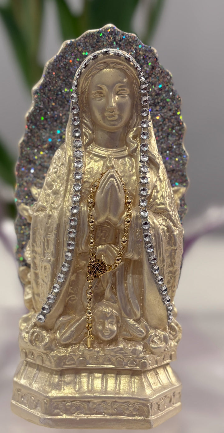 Virgin of Guadalupe figurine in Marmolina
