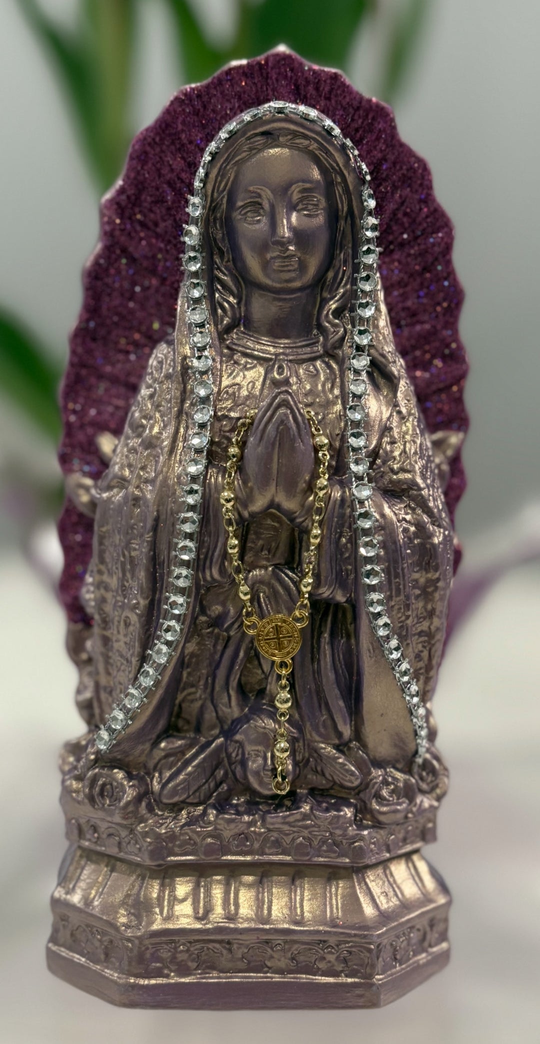 Virgin of Guadalupe figurine in Marmolina