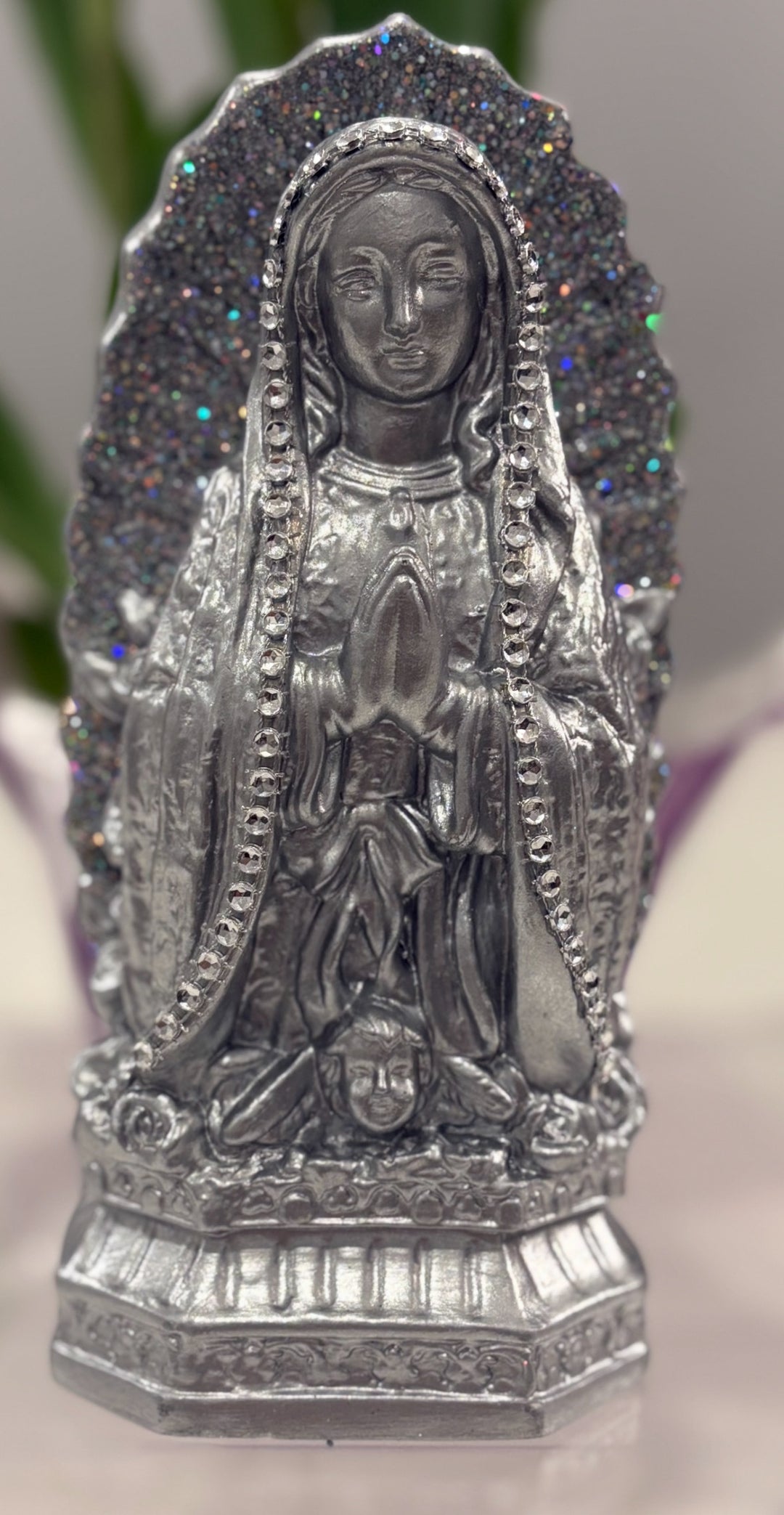 Virgin of Guadalupe figurine in Marmolina