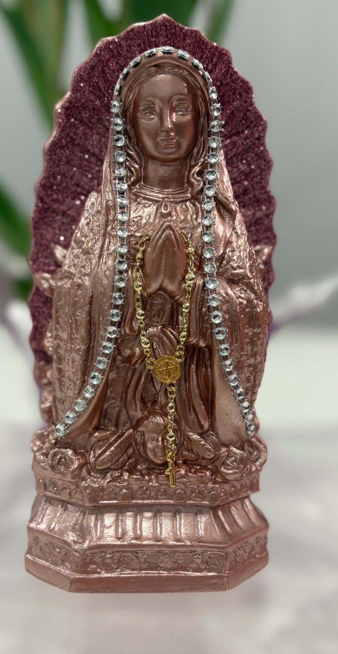 Virgin of Guadalupe figurine in Marmolina
