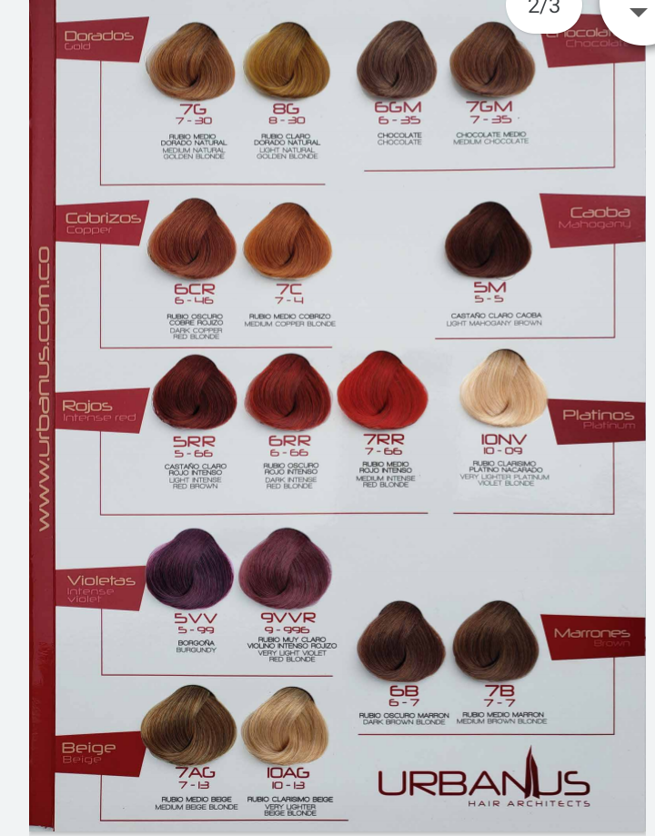 Tinte permanente para el cabello Urbanus